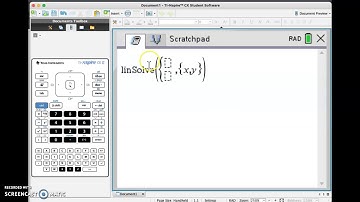 How to Solve a System of Linear Equations in the TI-Nspire