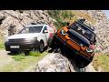 Realistic Car Cliff Drops #43 - BeamNG Drive Crashes | CrashBoomPunk