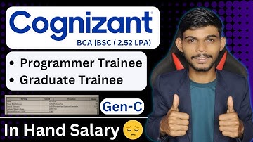 Cognizant In Hand Salary For Freshers | Programmer & Graduate Trainee | BCA & BSC Students