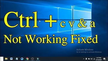 Ctrl A Ctrl C and Ctrl V Not Working in Windows 10 FIXED