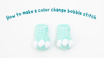 Learn How to Crochet a Color Change Bobble Stitch | Easy Tutorial