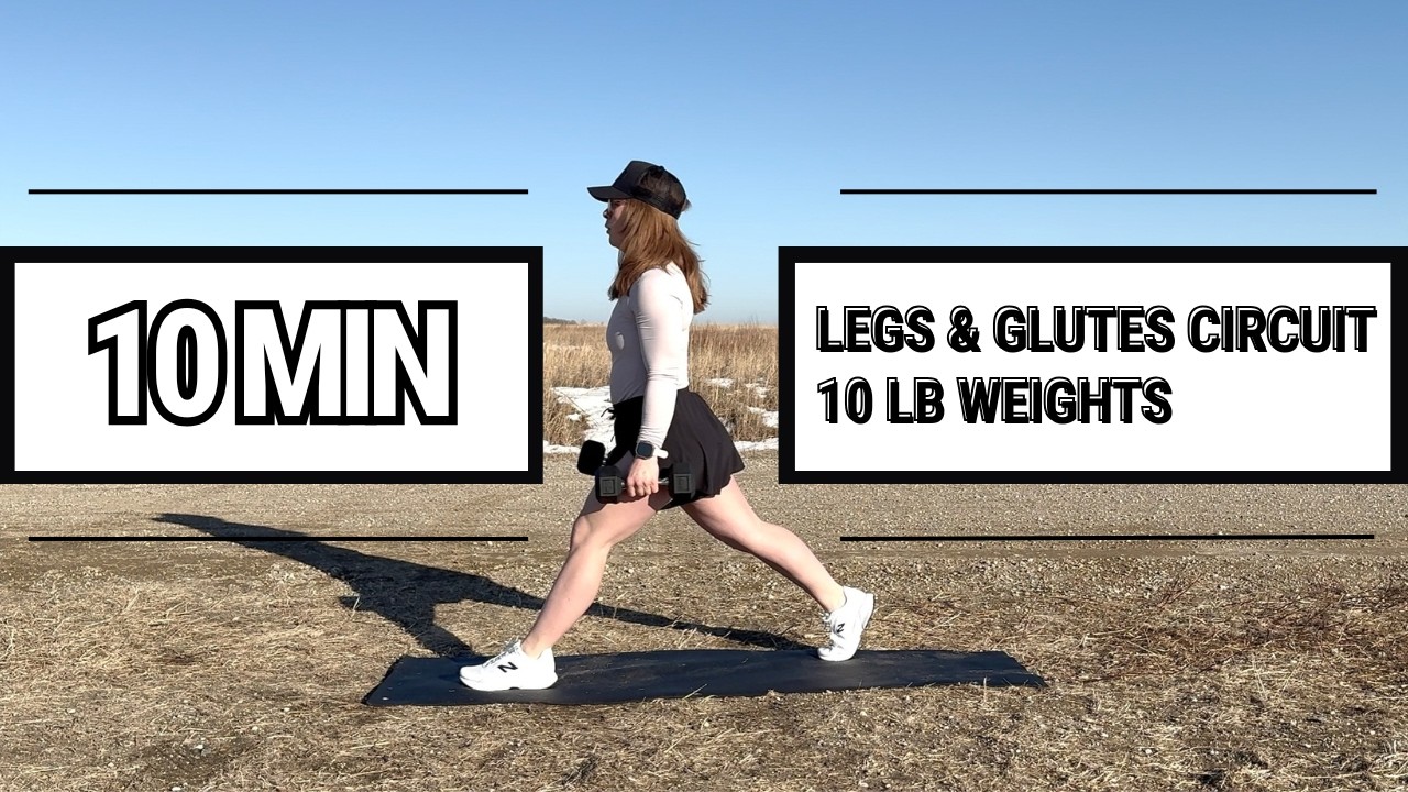10 MINUTE LEGS & GLUTES CIRCUIT - 10 LB WEIGHTS - YouTube
