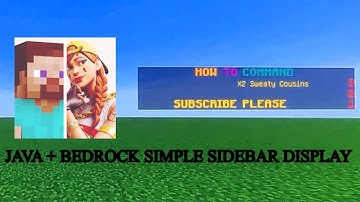 HOW TO | Create Custom Sidebars | JAVA + BEDROCK | (#1) |