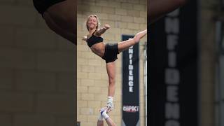 She Spin Way Too Fast  #Sportshorts #Acro #Cheer #Stunts #Work #Workout #Fitness #Gym #Motivation