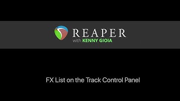 FX List on the Track Control Panel in REAPER