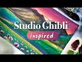 Transform Your Art with this Ghibli-inspired Gouache Landscape | Step-by-Step Tutorial