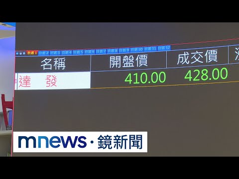 興櫃股王轉上市！掛牌行情失靈 早盤股價挫7％｜#鏡新聞