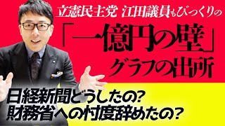 立憲民主党江田議員もびっくりの「一億円の壁」グラフの出所。日経新聞どうしたの財務省への忖度辞めたの？｜上念司チャンネル ニュースの虎側