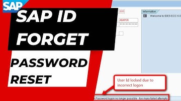 SAP User ID Forget Password: How to Reset Your SAP ID and Logon Password