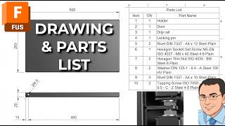 Fusion 360: How to Create a Technical Drawing & Parts List (Assembly)