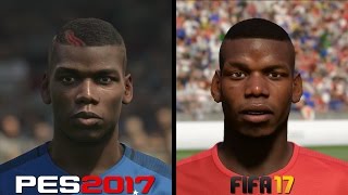 FIFA 17 vs PES 2017 Faces Comparison