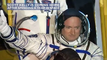 Scott Kelly returns to earth after record 340-day journey in space