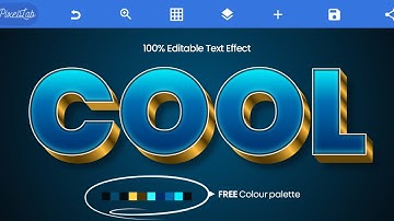 I recreated this Golden Photoshop 3D Text Effect on PIXELLAB  💯 || Smartphone Design || TES