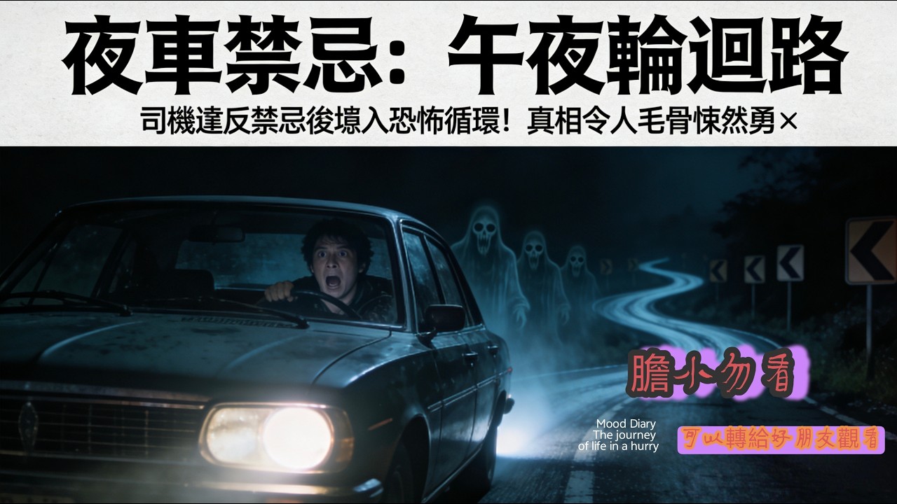 【夜車禁忌：午夜輪迴路】司機違反禁忌後墜入恐怖循環！真相令人毛骨悚然🔥#夜車禁忌 #恐怖循環 #懸疑驚悚 #靈異事件 #公路恐怖 #午夜驚魂 ⚰️🌟