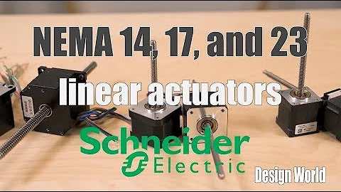 Overview of NEMA 14, 17, and 23 linear actuators (with external and non-captive screws)