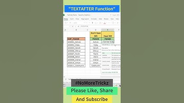 Excel Shorts: Excel 365 TextAfter Function