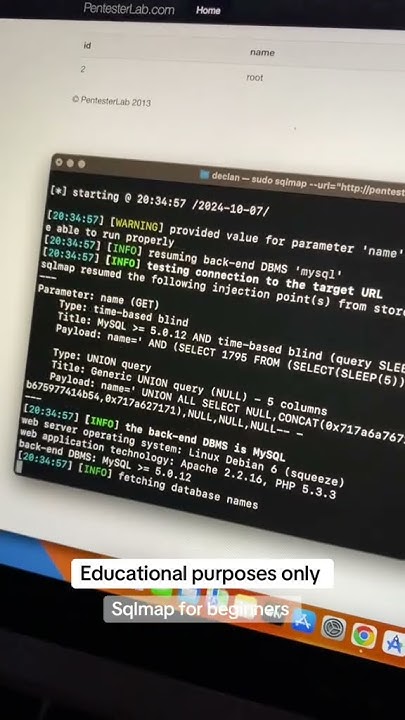 Sql Injection Vulnerability Using Sqlmap - YouTube