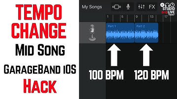 GarageBand tempo change mid song hack in iOS (iPhone/iPad)