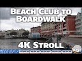 Disney's Yacht & Beach Club Resort to Disney's Boardwalk Resort - Relaxing Stroll in 4K