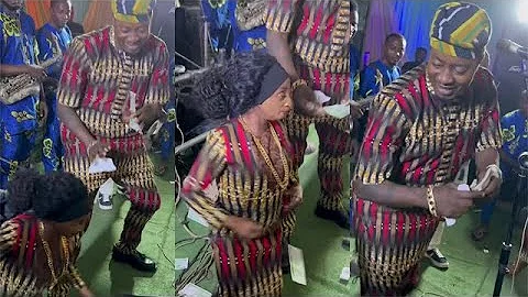 Aunty Ramota challenge Taye Currency in dancing competition on Stage Live Show