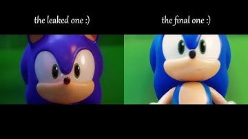 side-by-side of the leaked & final sonic rumble launch trailer
