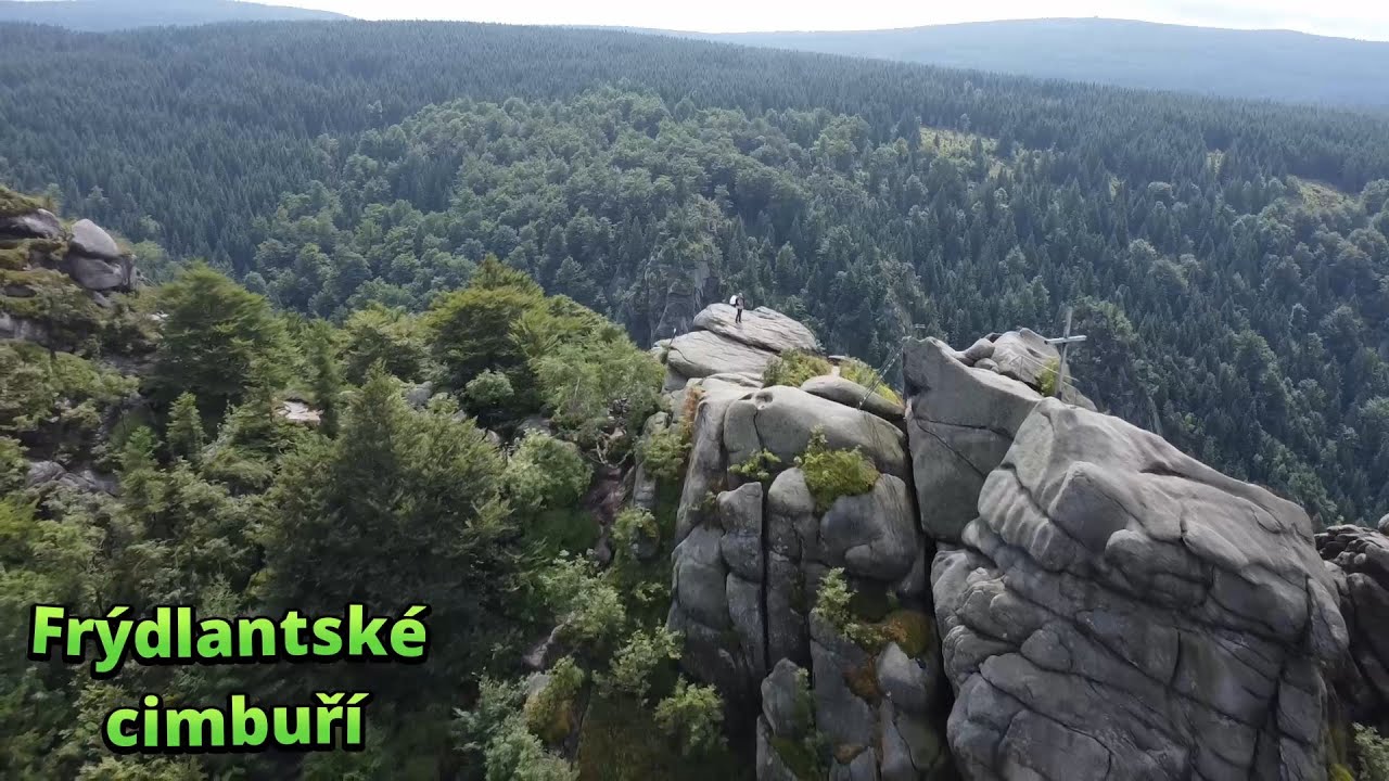 Czeskie Góry Izerskie dronem 2025 skaliste szczyty