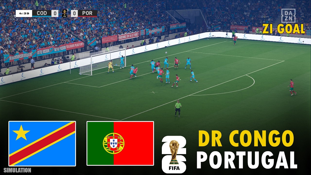 PORTUGAL vs DR CONGO - FIFA World Cup 2026 - Full Match Simulation  & Prediction eFootball PES