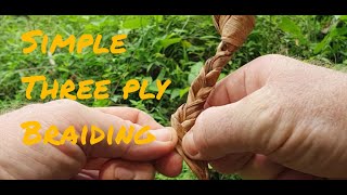 Simple three ply braiding