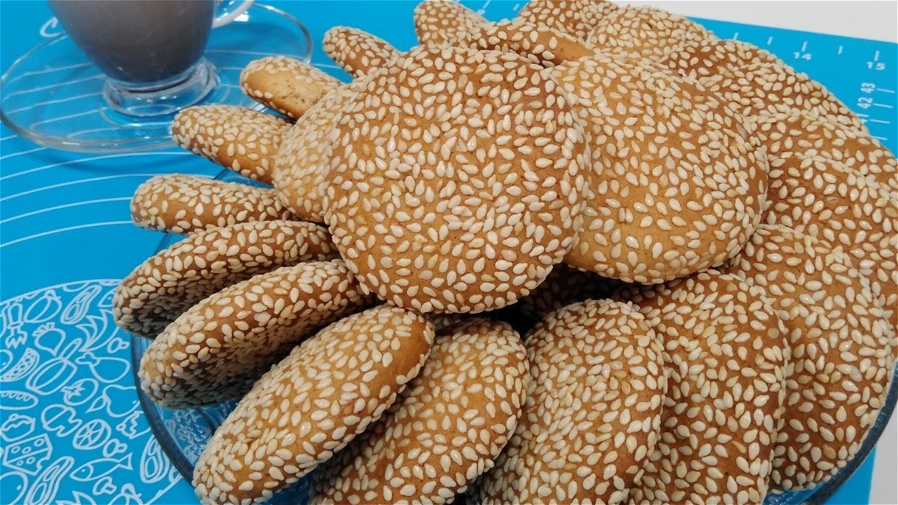 كعك ابو السمسم بنصف كوب زيت فقط 