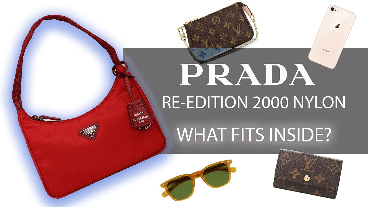 What Fits Inside a Prada Re-Edition Nylon 2000 Shoulder Bag | Will 