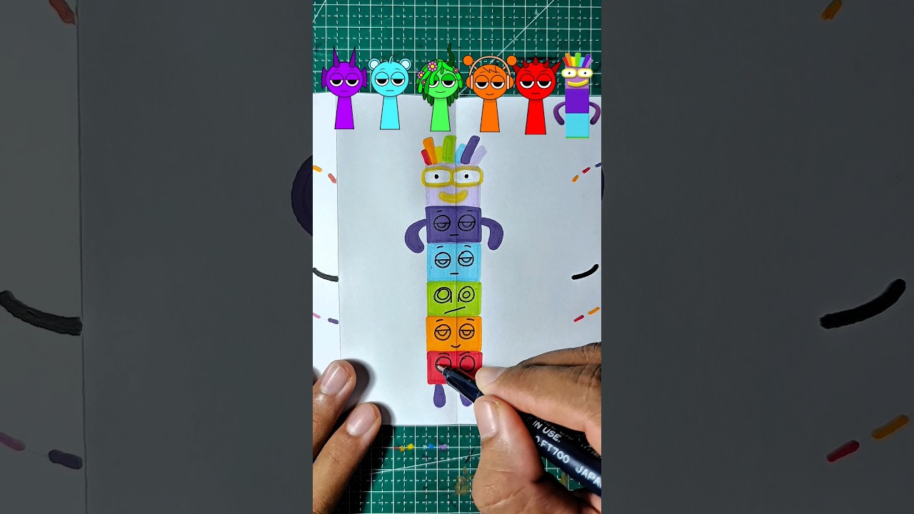 Drawing Characters Sprunki & Numberblock 