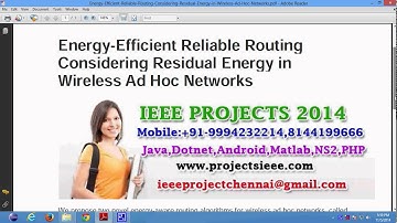 Energy Efficient Reliable Routing Considering Residual Energy in Wireless Ad Hoc Networks