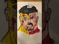 Before Vs After , Invincible/Omni Man Drawing!! #art #shorts #fypシ #invincible