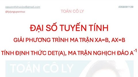 ĐẠI SỐ TUYẾN TÍNH - (Ax=B ;xA=B) Công thức tính định thức, ma trận nghịch đảo  | TOÁN CÔ TRÚC LY