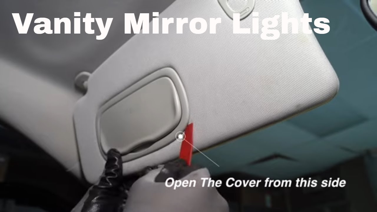 How to Install Change Vanity Mirror Light Bulb 74 LED Jeep Compass
