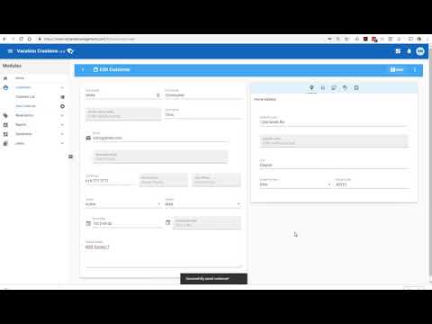 Adding New Client in Vacation Creations CRM