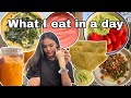 What I eat in a day (healthy + easy) oatmeal, spinach, sandwich, salad 🥗, dosa