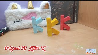 Origami Alphabet Letter K | Origami 3D Letter K | Paper Alphabet | Letter K | @GESSIDEAS