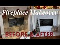 DIY FIREPLACE MAKEOVER ON A BUDGET 2020 | PEEL AND STICK TILE BEFORE AND AFTER