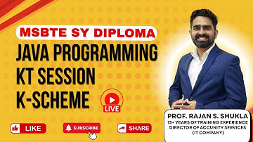 JAVA | Special KT Lecture | SY DIPLOMA | K - Scheme 💻🚀