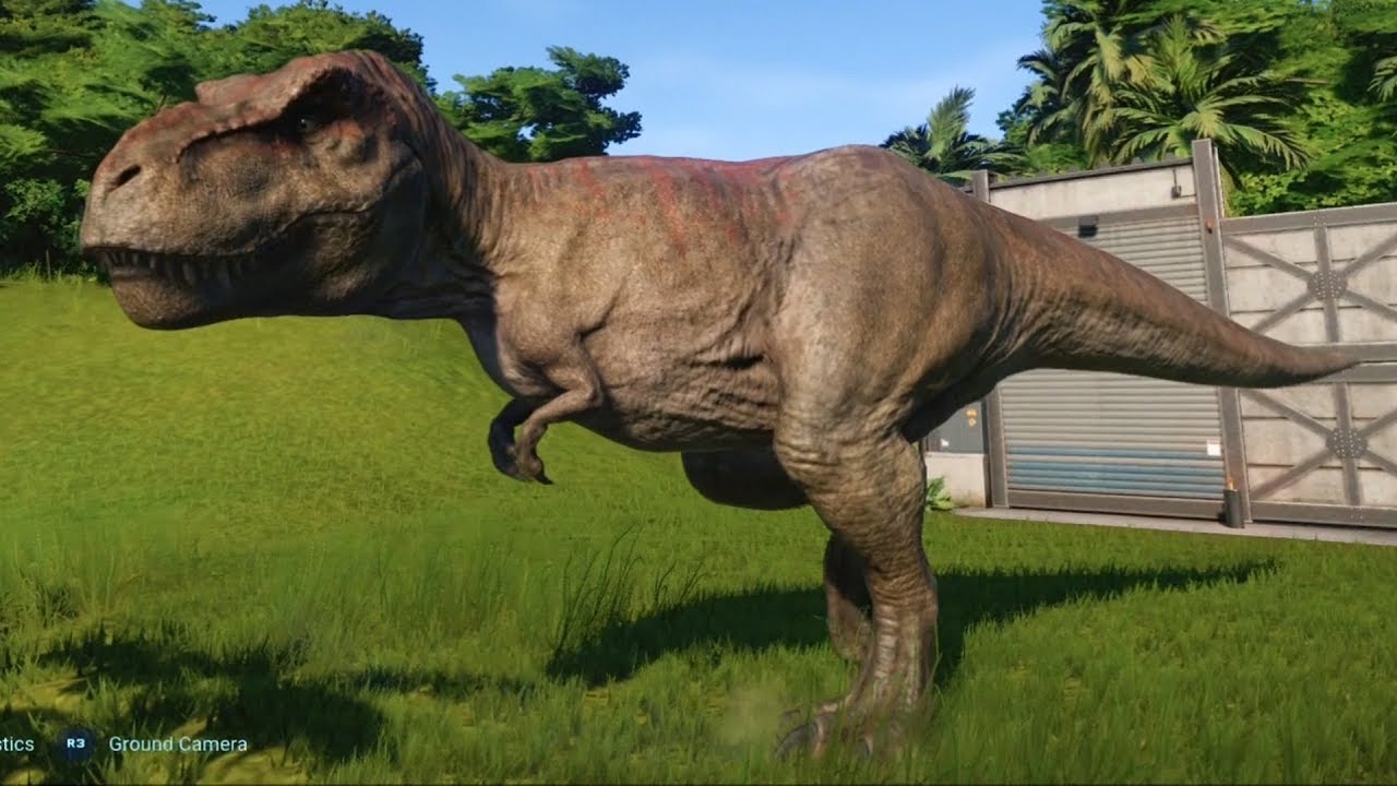 Jurassic World Evolution - Tyrannosaurus Rex Gameplay (PS4 HD) [1080p60FPS]  