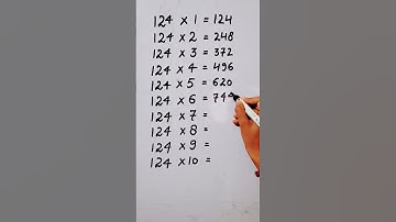 write the table of 124 in 26 second only..#hack #maths #mathshack ‎@study_care0 