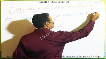 Rectification of errors One sided error - Sales & Wages With examples | Accountancy videos