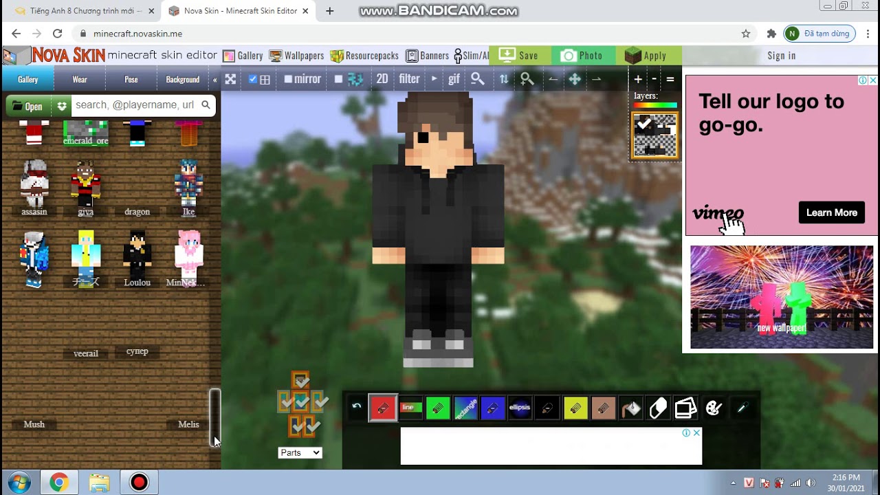 Cách để có skin trong minecraft(PC) - youtube