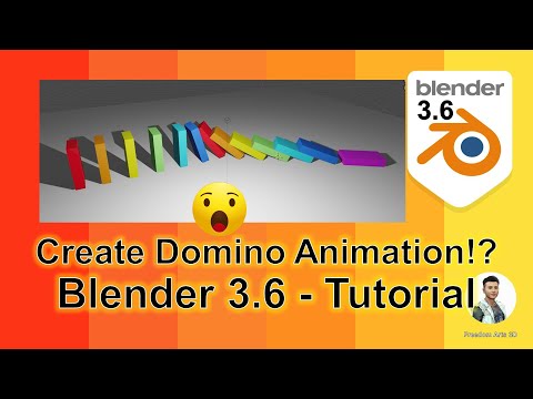 How To Create Domino Effect Animation - Blender 3.6 Tutorial