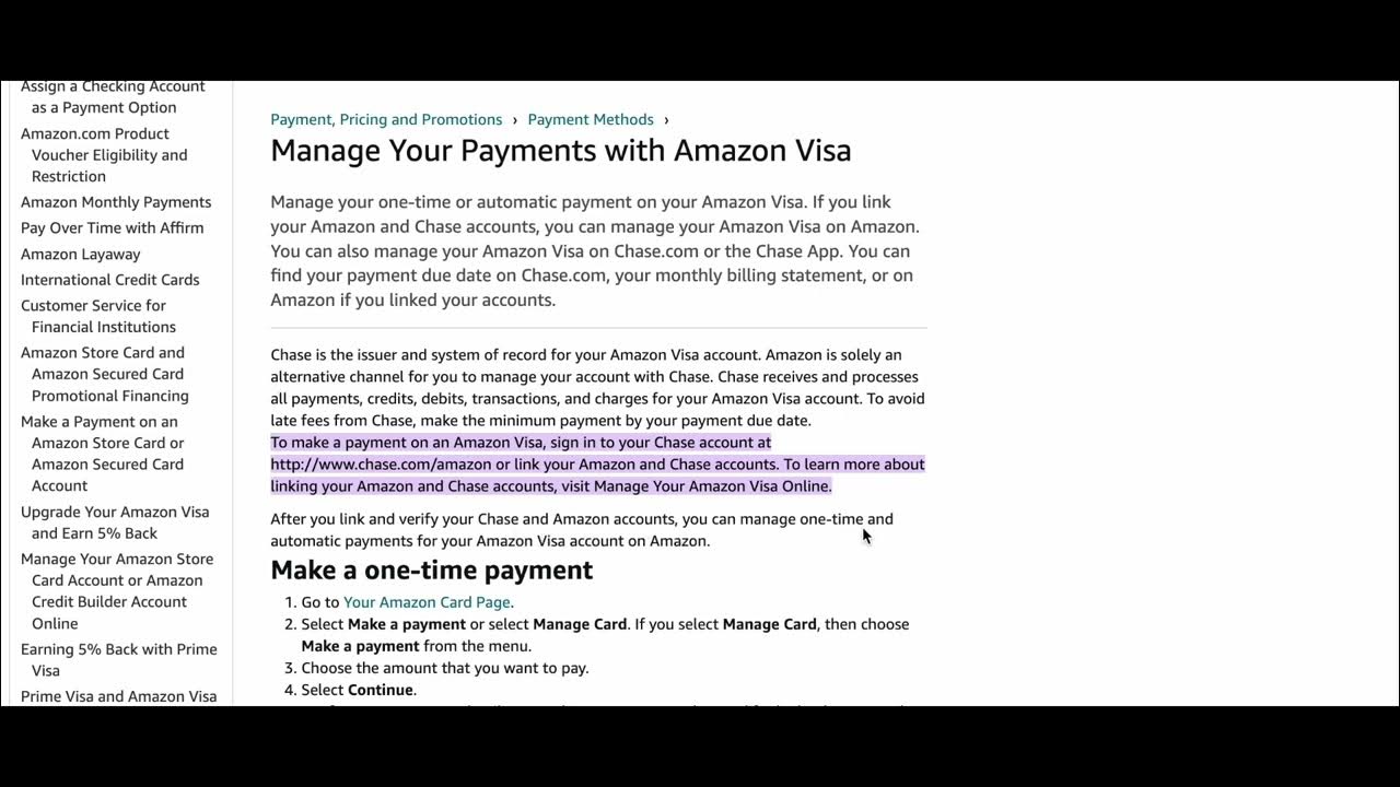 How to pay amazon credit card at chase bank youtube