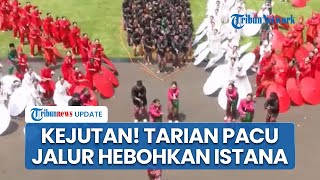 Tarian Pacu Jalur Hebohkan Istana Merdeka di HUT ke-80 RI: RI 1 Anggukkan Kepala, Teddy Ikut Goyang