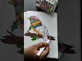 Colorful Bird Drawing 🐦🌈✨ | Easy Marker Art #shorts