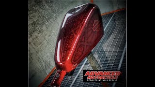 Advanced Motorcycle Spraypainting Custom HD Tank Paint job