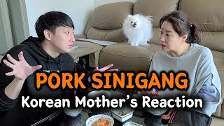 Korean Mom Trying FILIPINO SINIGANG For The First Time